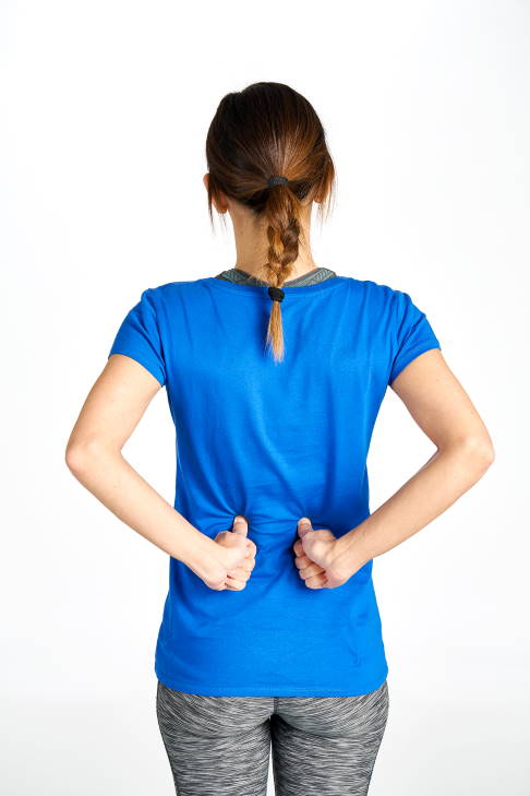 Halten Sie den Druck, bis sich die Schmerzen verbessern. © Gelenk-Klinik Durchführung der Selbstmassage