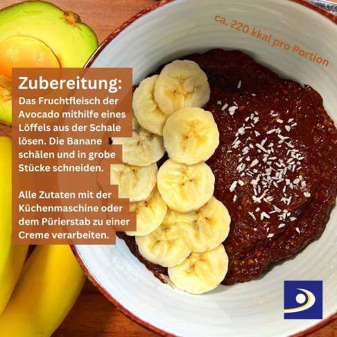 Avocado-Schoko-Pudding: Zubereitung © Gelenk-Klinik Avocado-Schoko-Pudding Zubereitung